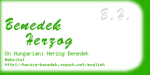 benedek herzog business card